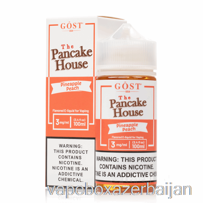 E-Juice Vape Pineapple Peach - The Pancake House - GOST Vapor - 100mL 6mg